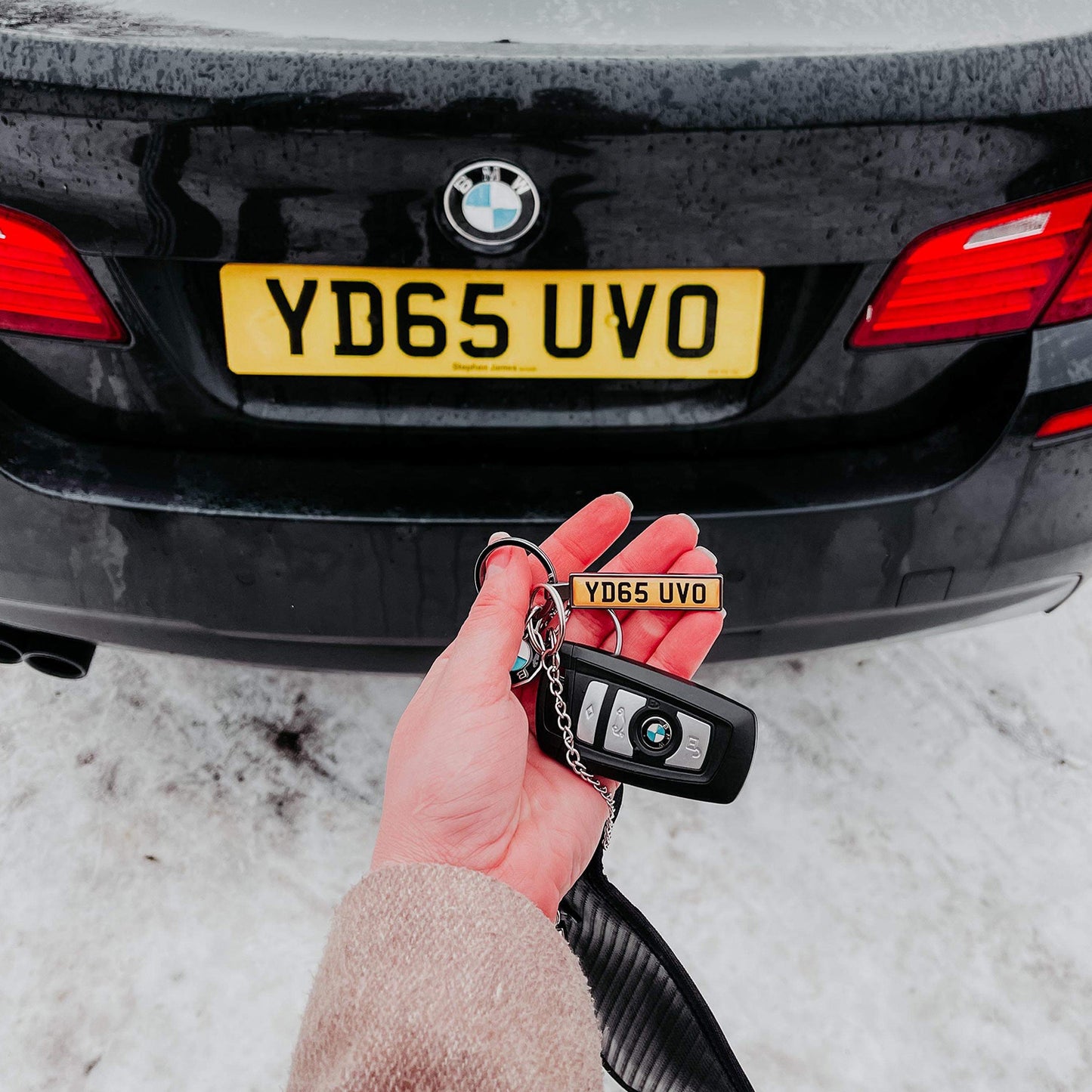 Personalised Metal Number Plate Keyring